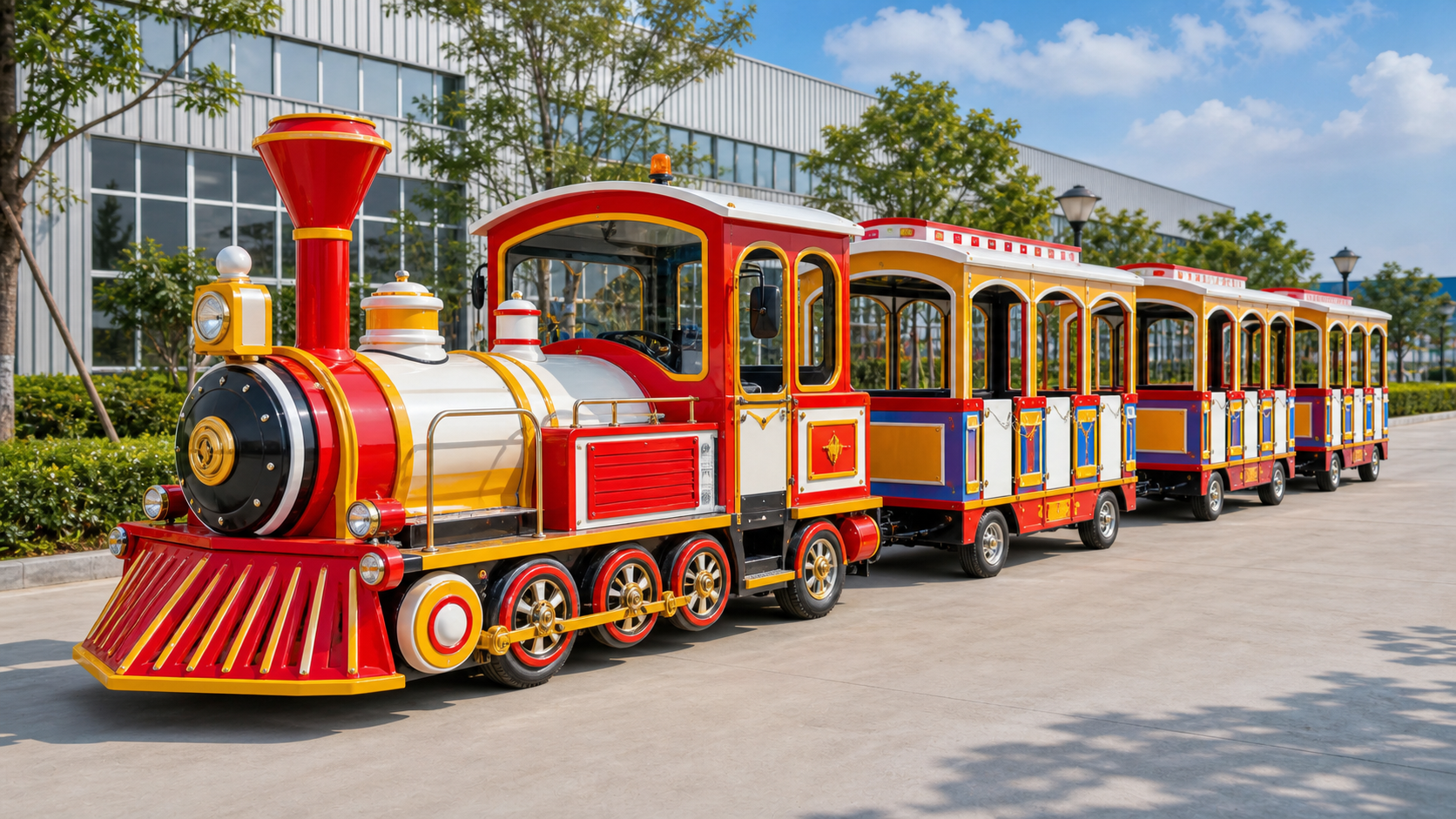 Trackless train ride